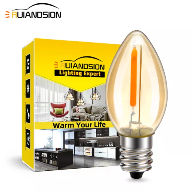 Ruiandsion E12 E14 LED Warm White Bulb Crystal Lamp Candle Bulb Chandelier 220V