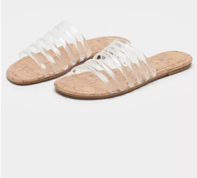 BC FOOTWEAR For You II Womens Clear SandalsSz 8.5