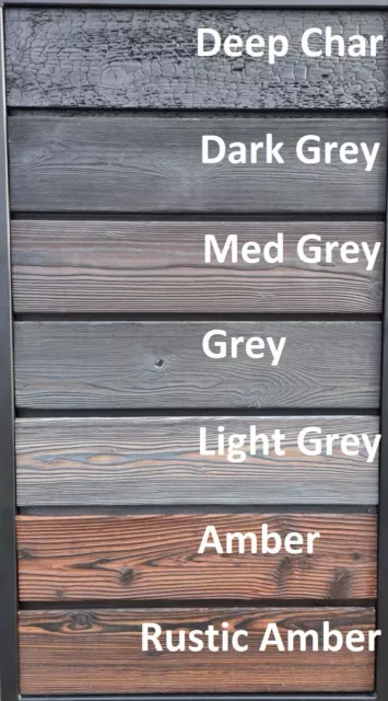 Charred Wood Shiplap Cladding, Burned Larch timber cladding - £ for 1 length