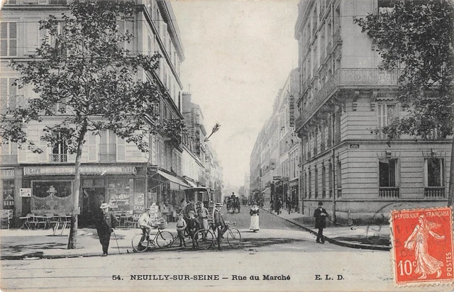 Cpa 92 Neuilly Sur Seine Rue Du March