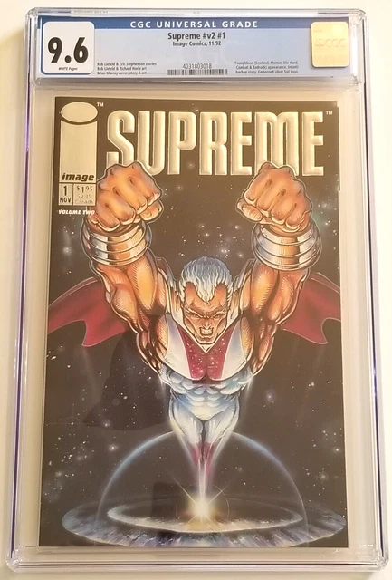 SUPREME #1 V2 CGC 9.6 N Mint+ Embossed Foil Logo 1992 Image, Youngblood App