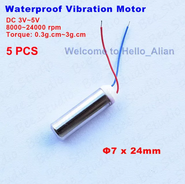 5PCS DC 3V~5V Mini Coreless Waterproof Vibration Motor Massager Vibrator Motor