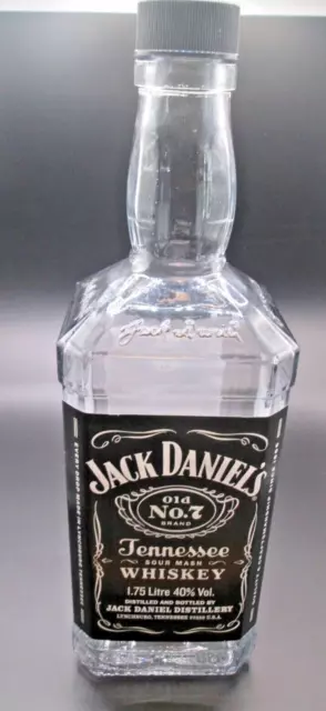 Jack Daniels Tennessee Whiskey Old No. 7  1.75L *Empty Collectible* Glass Bottle