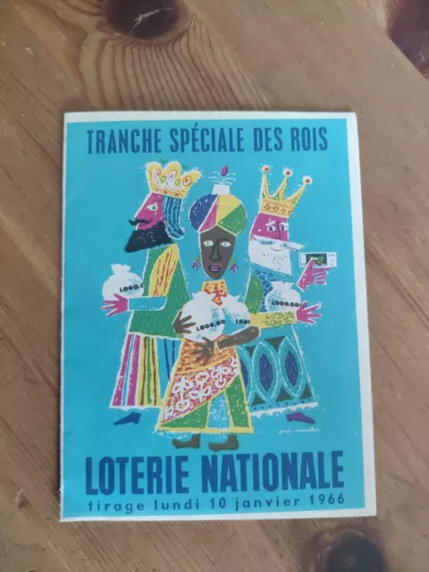 Dépliant Publicitaire Illustré 12 x 9 - LOTERIE NATIONALE 1966