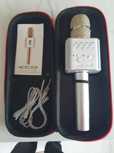 Micro Pop KARAOKE PORTABLE BLUETOOTH USB ENCEINTES INTÉGRÉES NEUF