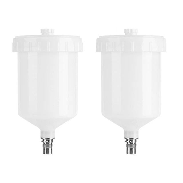 2 x 600 ml tazza di pittura plastica HVLP pentola per connessione Sata Sprayer Cup SpQ4C7
