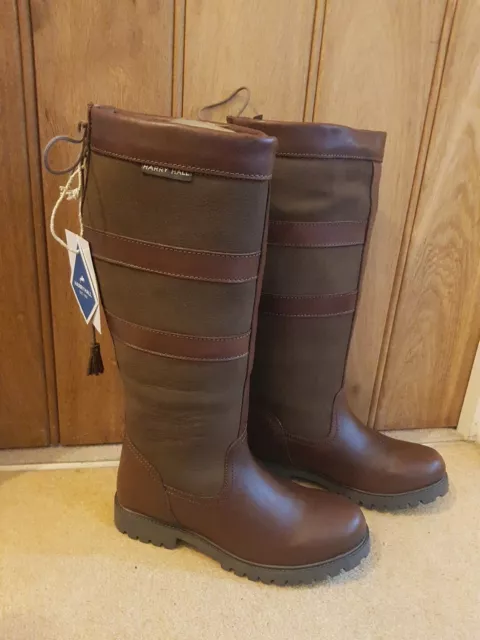 Neu ** Harry Hall Denton ** Lange Leder Landreitstiefel Erwachsene Grösse 7/41