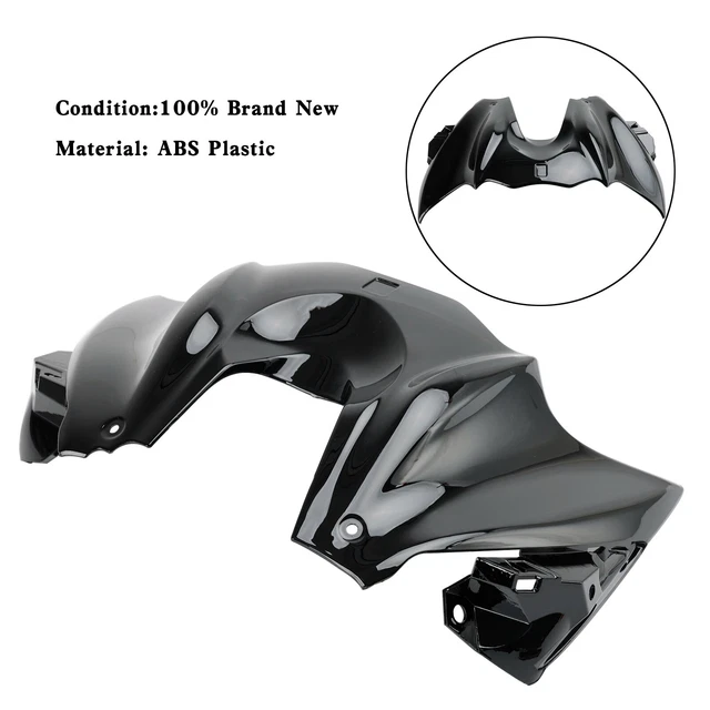 Protection Saut Vent Couvercle Phare Avant Noir Moto - Compatible Harley Break FXBR/S 2018-2022, Pièce ABS Robuste