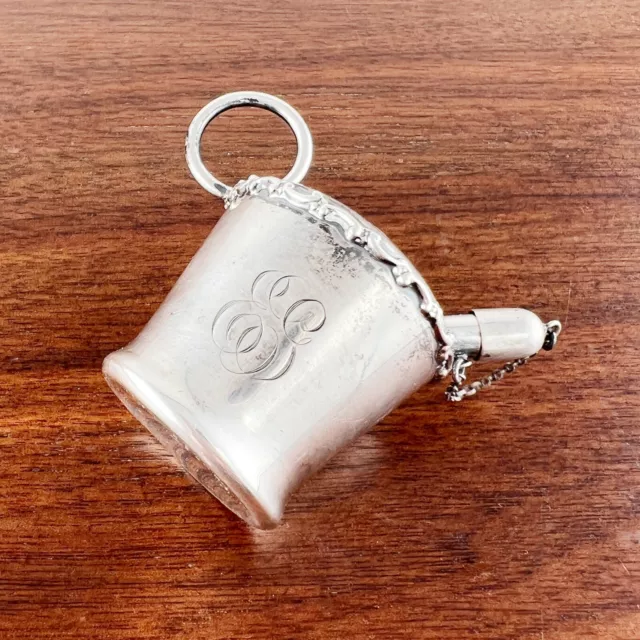 Wallace American Sterling Silver Cigar Lighter Scroll Rimmed 20Thc Monogram Eg