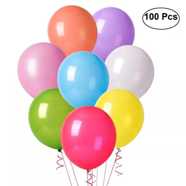 Confezione da 100 Palloncini in Lattice 23 cm 9 inc Colori Assortiti