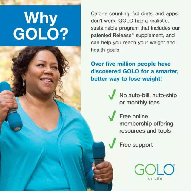 GOLO Release supplement w/GOLO for Life Plan (90 capsules) SOLD BY GOLO 2