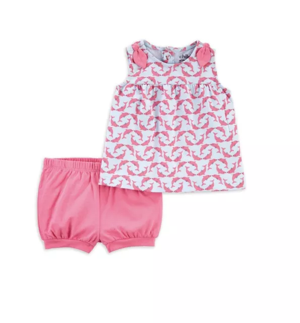 Carters Child Of Mine Baby Girl Dolphin Outfit Bloomer Set Size 6-9 Months NWT