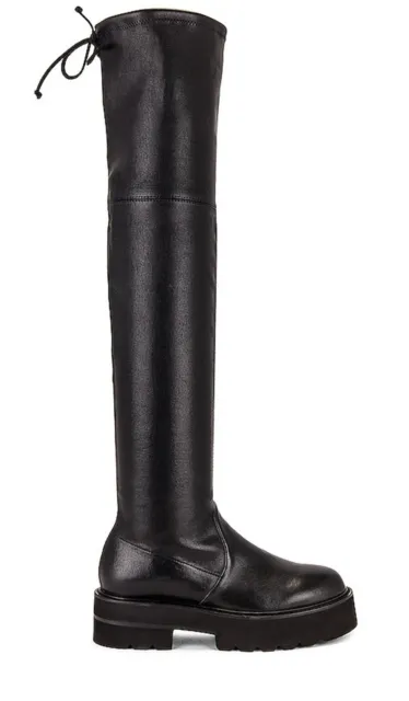 $1100 Stuart Weitzman Lowland Ultralift Over The Knee Boot BLACK 8.5 C  (PA25)