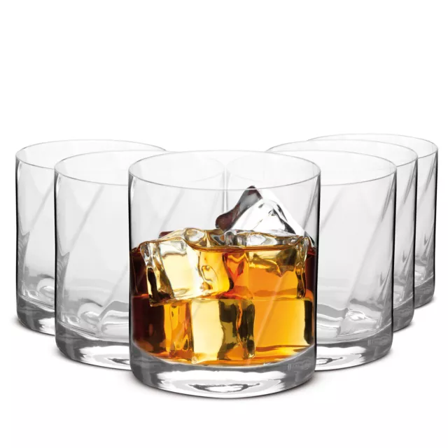 Krosno Romance Vasos de whisky brandy bebidas | 6 pcs | 320 ml | Lavar a mano