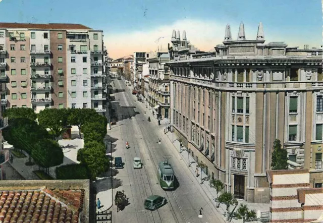 Cartolina Sardegna Cagliari Via Sonnino Viaggiata Anno 1959