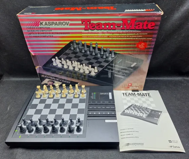 Saitek Kasparov Electronic Chess Team Mate Partner Computer Game 1988 Vintage