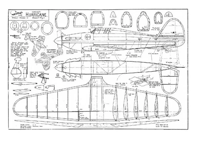 COMPLETE-A-PAC HAWKER HURRICANE MK 1 by David R Taylor RC plane Short ...