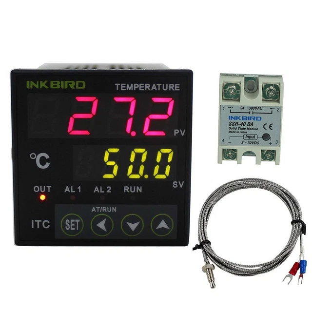 Jadeshay PID Temperaturregler – 199 Bis 1300°C, Mit K-Typ Thermoelement, SSR/Relais, 85-265V, Digitalanzeige