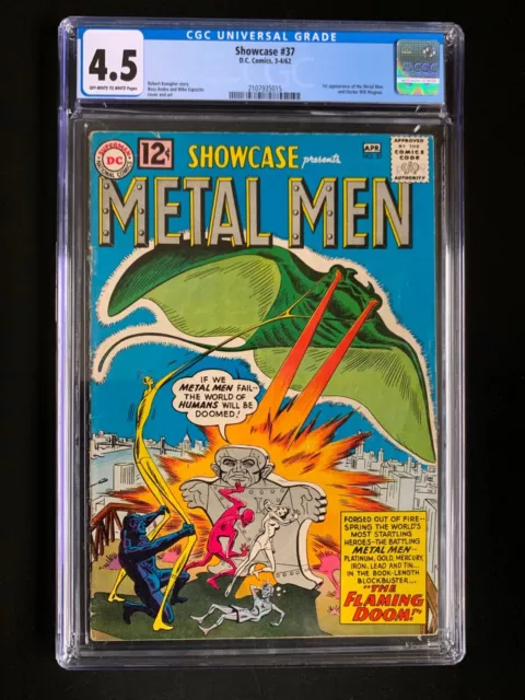 SHOWCASE #37  CGC 4.5 -  1st Appearance Metal Men - Excellent Registration