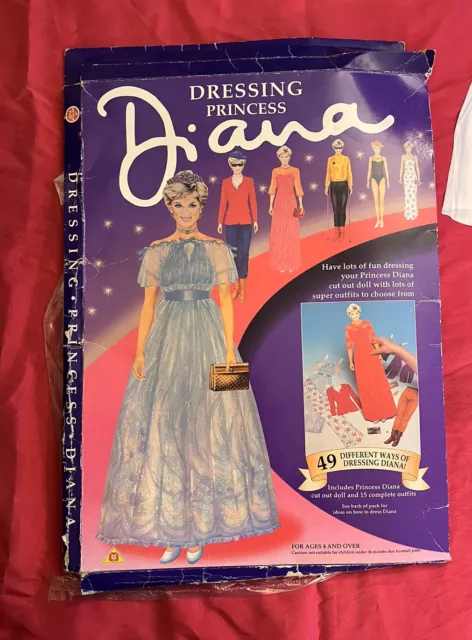 Dressing Princess Diana, Bluebird Toys/Peter Pan, 1995. 49 Options, 15 Outfits