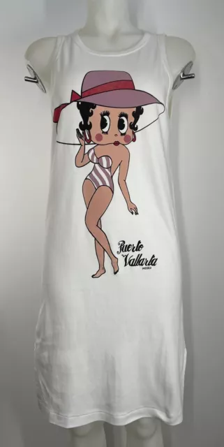 Vintage Betty Boop Beach Cover Up Puerto Vallarta  Mexico SZ Small