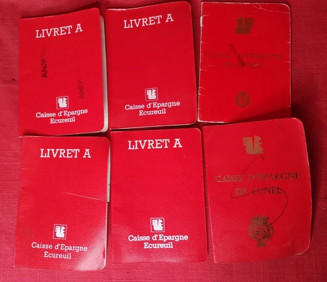 LOT DE 6 Anciens Livret A Caisse D