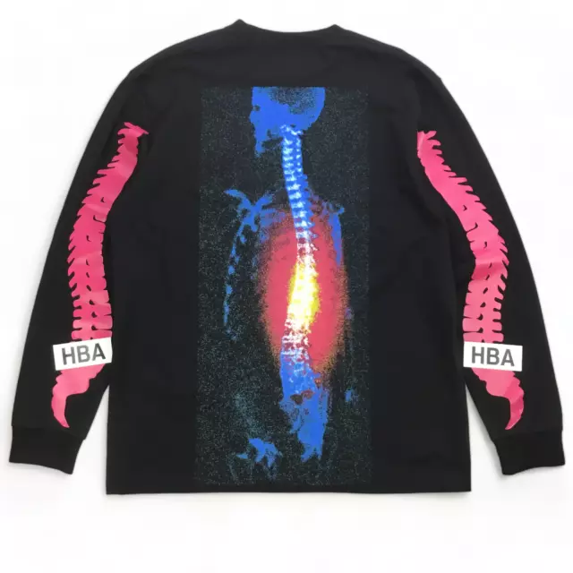 HBA Hood By Air X-Ray Skeleton Graphic T-Shirt XL Long Sleeve Vinyl Print NEW