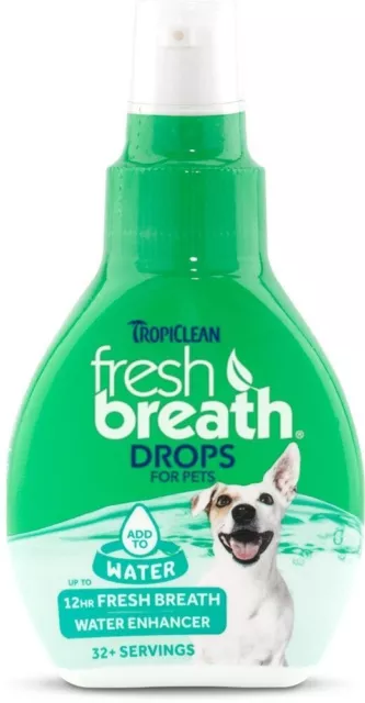 Fresh Breath Oral Care Drops - Just Add To The Water Bowl! Tropiclean -It Works!