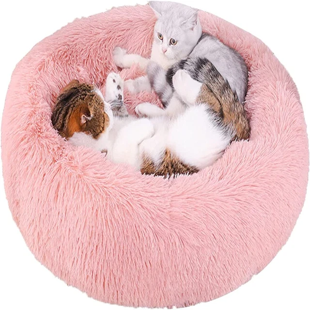 Calming Donut Pet Bed for Dogs & Cats, 20 Inch Dog Bed for Small Dogs Washable