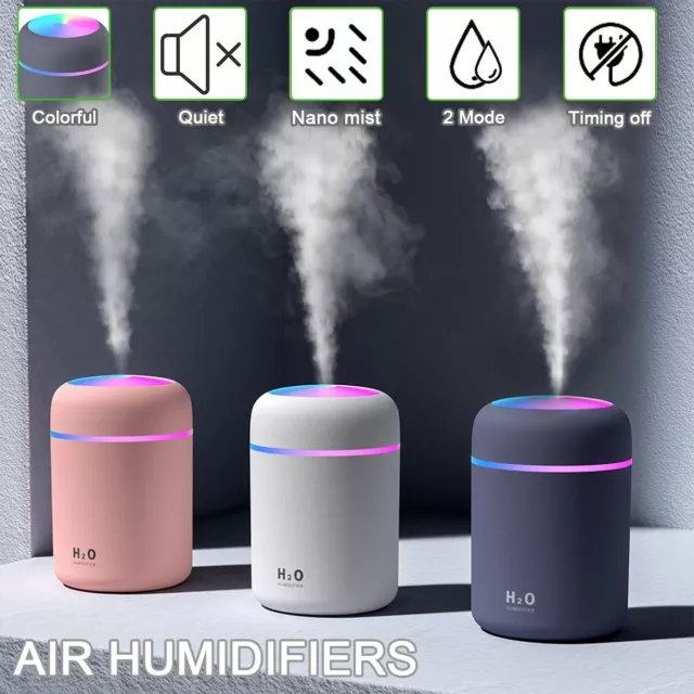 Portable USB Mini Led Humidifier Car Air Purifier Aroma Diffuser Cool Mist Home