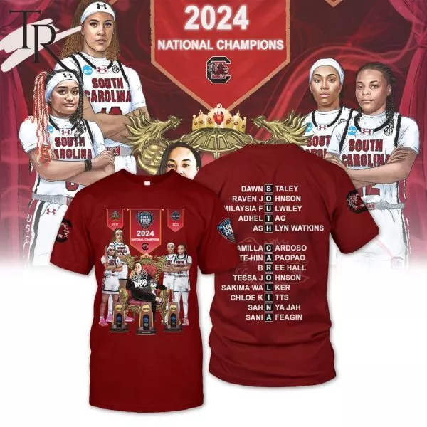 South Carolina Gamecocks 2024 NCAA Women’s Basketball National 3 Time Champions