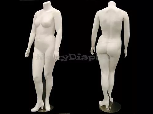 Headless Female Plus Size Mannequin with High heel style feet feature MD-PLUSBW2