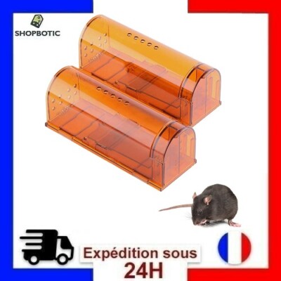 pour Intérieur Cuisine Maison Jardin Lot de 2 Piège à Rats en Plastique Capture Les Souris Vivantes Wakana Piège à Souris Humain,Respectueuse des Animaux 