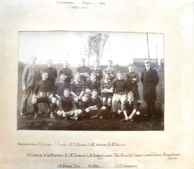 Original Twickenham Rugby Football Club Photograph 1899-1900