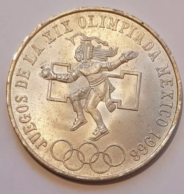 Mexico 25 Pesos Silber 1968 Olympische Ringe Tanz Silber scho 2-11