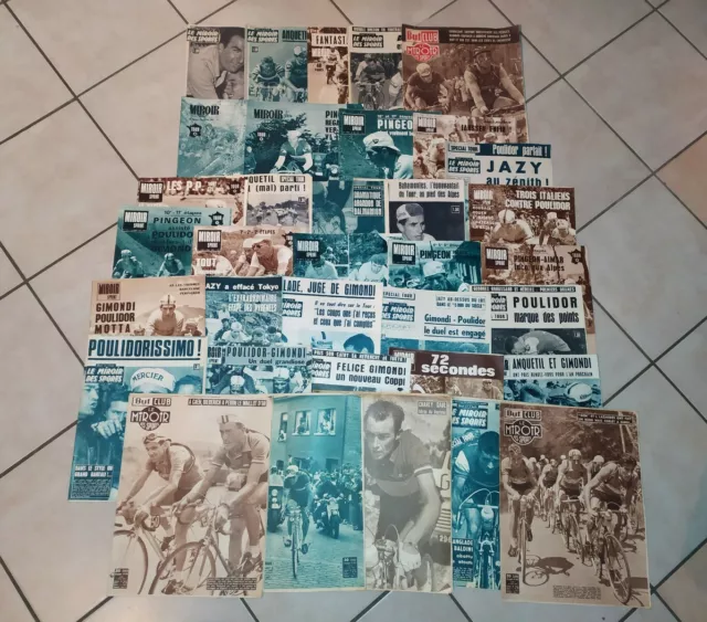 Lot De 35 Anciennes Revues Miroir Du Sport / Sprint . Années 50 / 60. Souvenirs