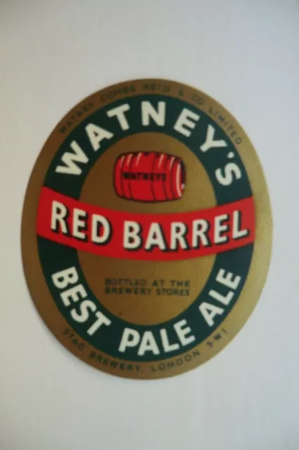 Small Mint Watneys London Best Pale Ale Brewery Beer Bottle Label