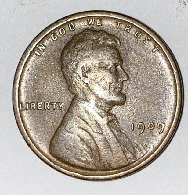 1 US Lincoln Wheat Cent Penny Roll 1908 IHC/1909 VDB (50 Coins) Old Vintage 6