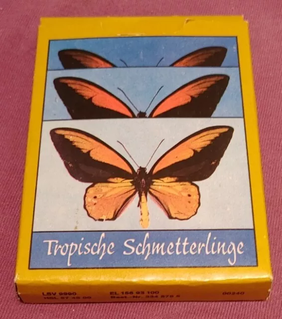 Ddr Quartett -Tropische Schmetterlinge- Lehrmittel Pössneck 1988 - 1A Zustand