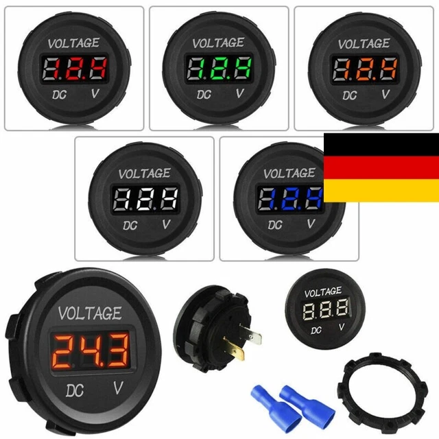 Voltanzeige Meter Spannung LED Digital Display DC 12V.24V Auto Panel Voltmeter