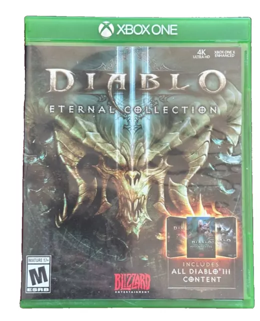 Diablo III 3 Eternal Collection Microsoft Xbox One No Manual Tested Works