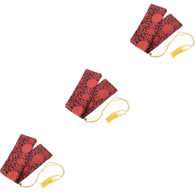 3x portable soie pochette en soie sac en soie pour extérieur amis