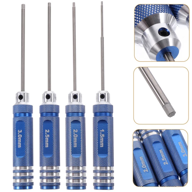 4 Pcs Hex Screw Driver Hexagon Screwdriver Wrench Tool Precision Metal
