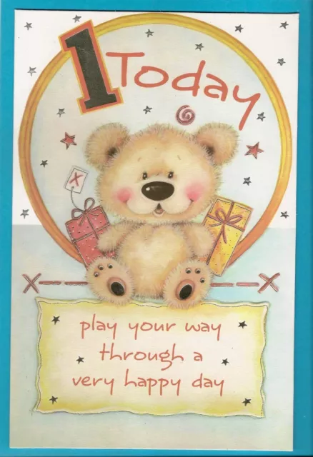 XL SIZE 1st Happy Birthday Boy's Greeting Card 1 Year Old Extra Large First Age