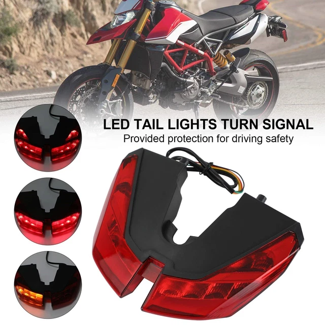 Tail Lights Turn Signal For DUCATI HYPERMOTARD 821 939 950 SP 2012-2021 Red