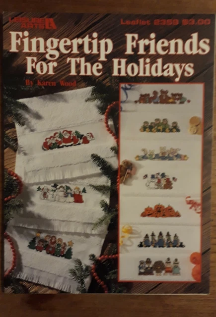 Leisure Arts Cross Stitch Leaflet 2359 'Fingertip Friends for the Holidays' Rare