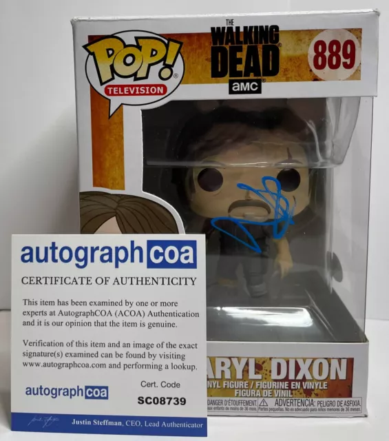 NORMAN REEDUS signed Autogramm Funko Pop WALKING DEAD in Person autograph ACOA 2