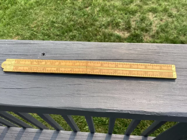 Vintage Stanley Sweetheart No. 62 Boxwood Folding Rule Ruler - Very Sharp