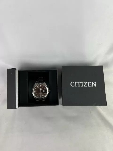 Citizen Herren Analog Eco-Drive Uhr mit Super Titanium Armband BM7470-84E, Silbe