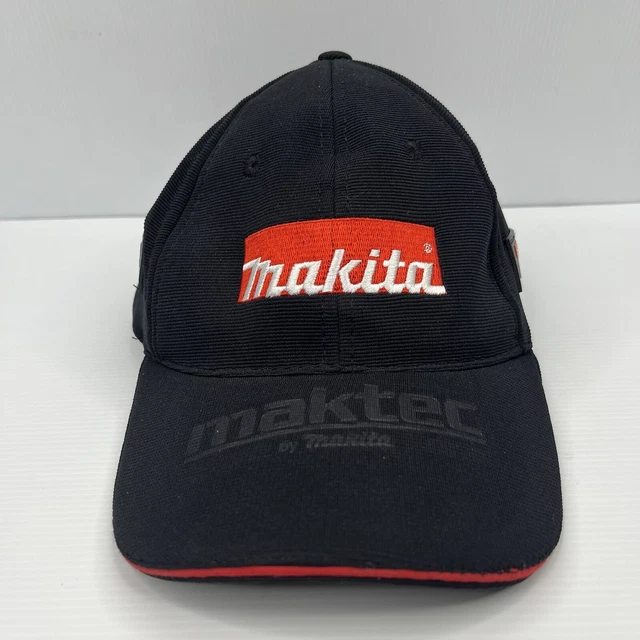 MAKITA (Tools) Tradie Black Cap Hat, Adjustable Curved Brim Patches Logo